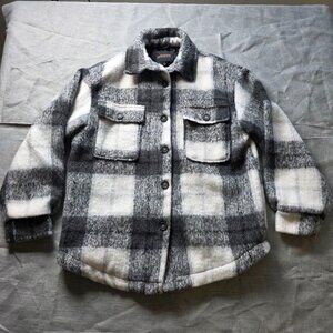 Ambiance Apparel Women's Plaid Lined Flannel Shacket - Size S